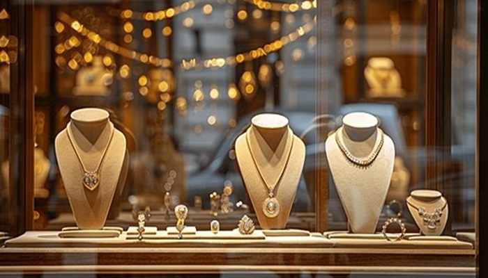 بهترین نمای ویترین جواهر فروشی
