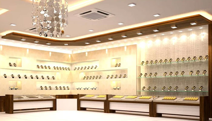 طراحی دکور طلا فروشی در گلشهر